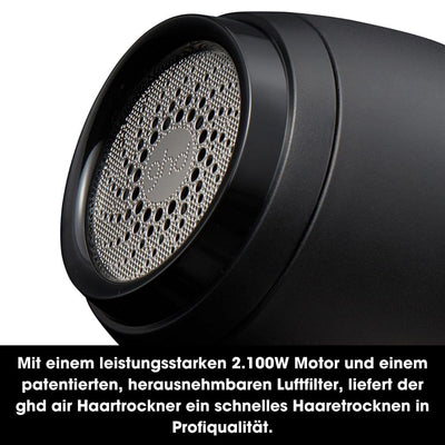ghd air Haartrockner, professioneller, leistungsstarker Föhn mit Ionen-Technologie, schwarz ghd air