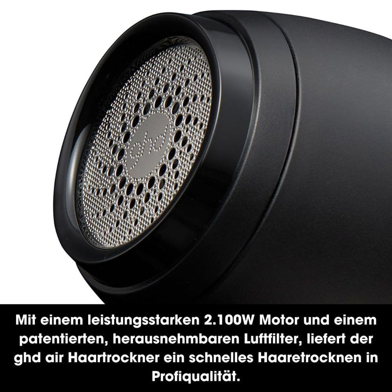 ghd air Haartrockner, professioneller, leistungsstarker Föhn mit Ionen-Technologie, schwarz ghd air