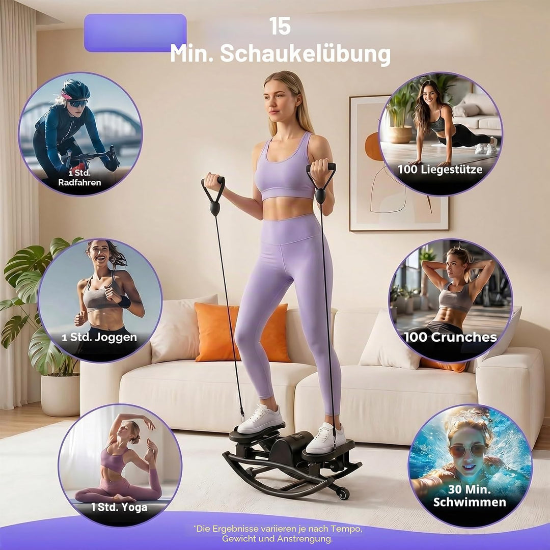 Upgraded Rock Stepper für Zuhause, Seitliche Bewegung Home Twist Stepper Side Steppers Leiser Gelenk