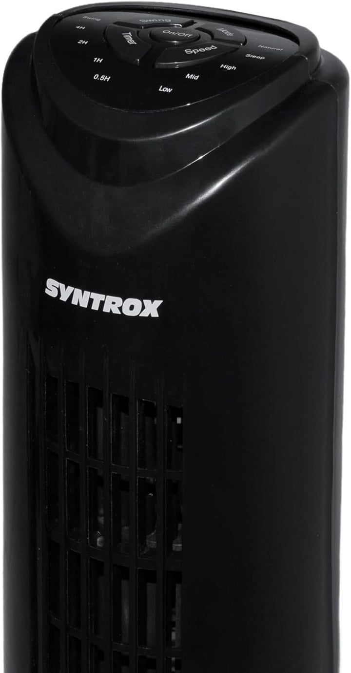 Syntrox Oszillierender Turmventilator Spruzzio | Tower Fan | Standventilator, inklusive Fernbedienun