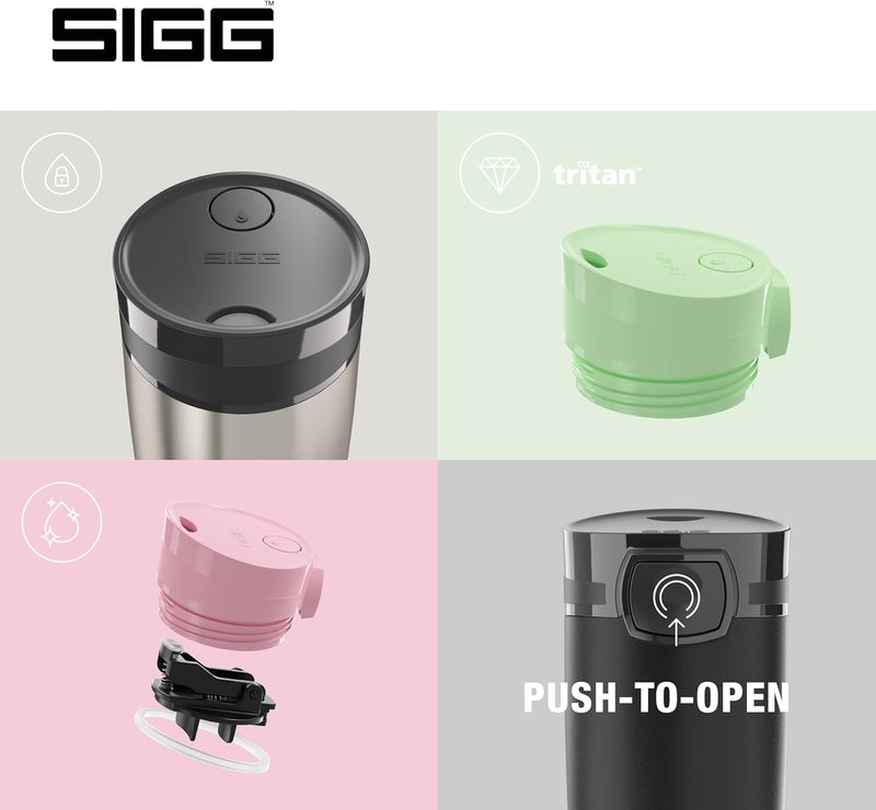 SIGG Miracle Thermobecher (0.27 L / 0.47 L), schadstofffreier und isolierter Kaffeebecher, auslaufsi