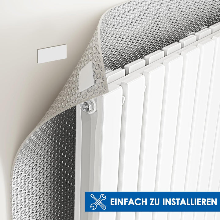 Aluminisierte Isolierfolie 60cm x 5m, 3mm Dicke Isolierung Dämmfolie Doppelseitige Alu-Luftpolsterfo