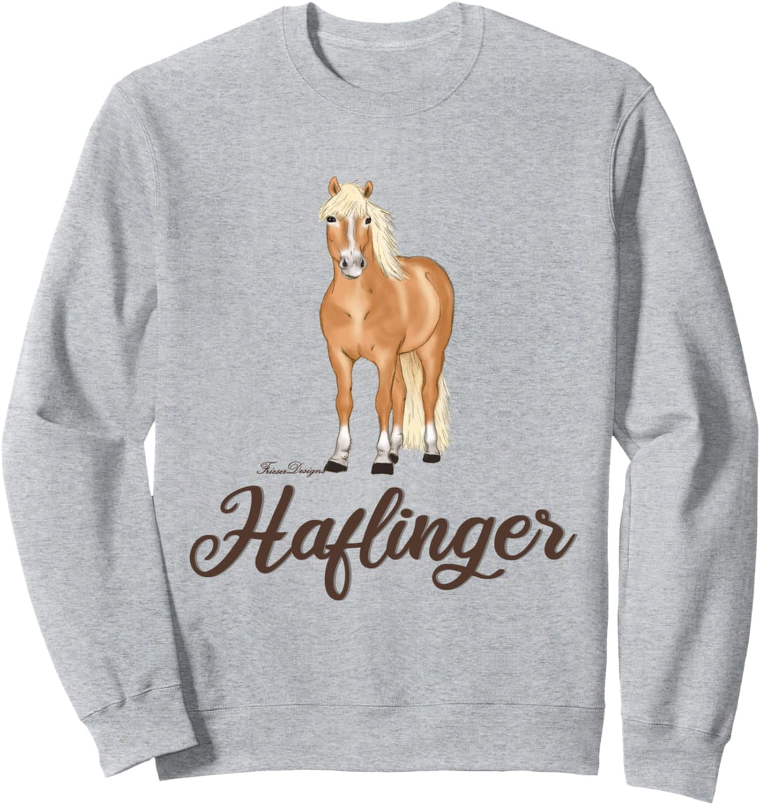 Haflinger Pferde Kopf niedliches Pferdereiter Sweatshirt