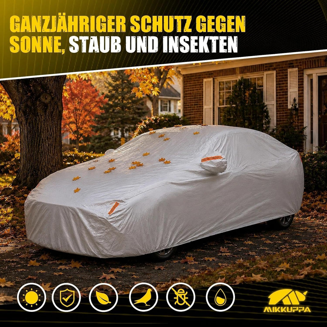 MIKKUPPA Hagelschutzplane Auto‑Limousine, Autoabdeckung 490‑510 cm 3xxl, 3xxl