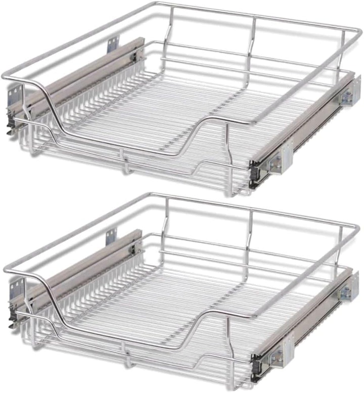 vidaXL 2X Einbauschublade Teleskopschublade Korbauszug Küchenschrank 50 cm 500 mm, 500 mm