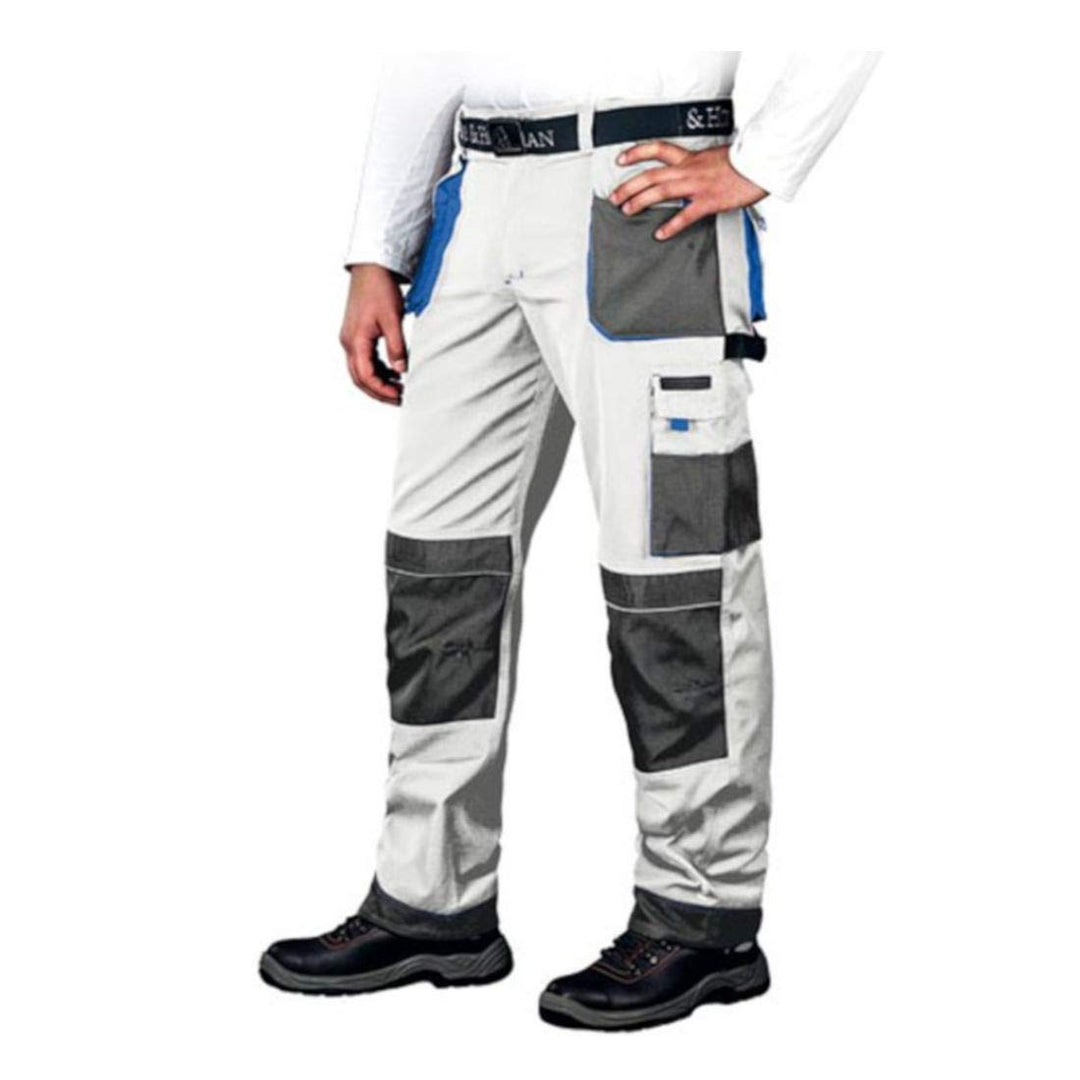 Leber&amp;Hollman LH-FMN-T_WSN62 Formen Schutzhose, Weiss-Grau-Blau, 62 Grösse Weiss-grau-blau 62, Weiss