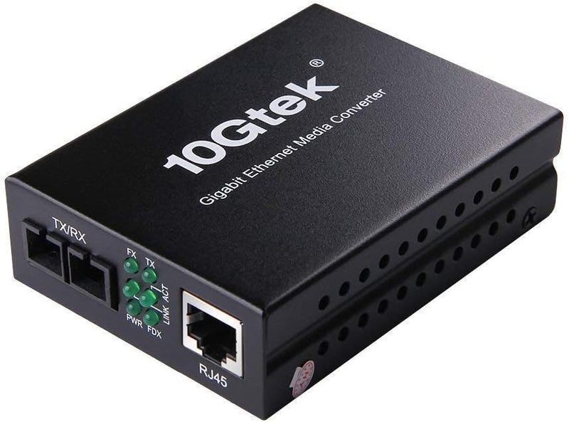 10Gtek® Gigabit Ethernet Medienkonverter, mit Built-in 1Gb Single-Mode SC Transceiver, Single-Mode D