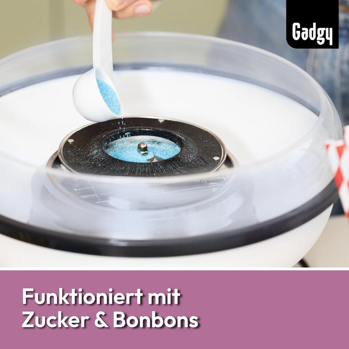 Gadgy Zuckerwattemaschine für zuhause - Zuckerwatte Maschine für Zucker oder Bonbons - Cotton Candy