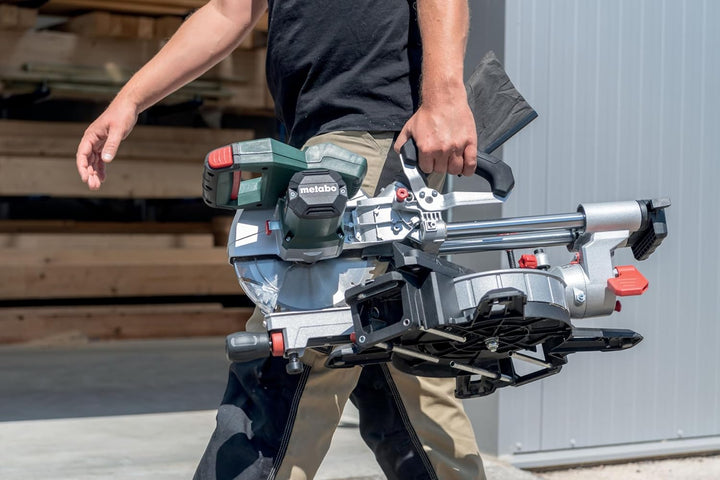 Metabo KGS 18 LTX BL 216 AkkuKappsäge (18V 1x4Ah Li-Power, Ladegerät ASC 55, Karton, mit Zugfunktion
