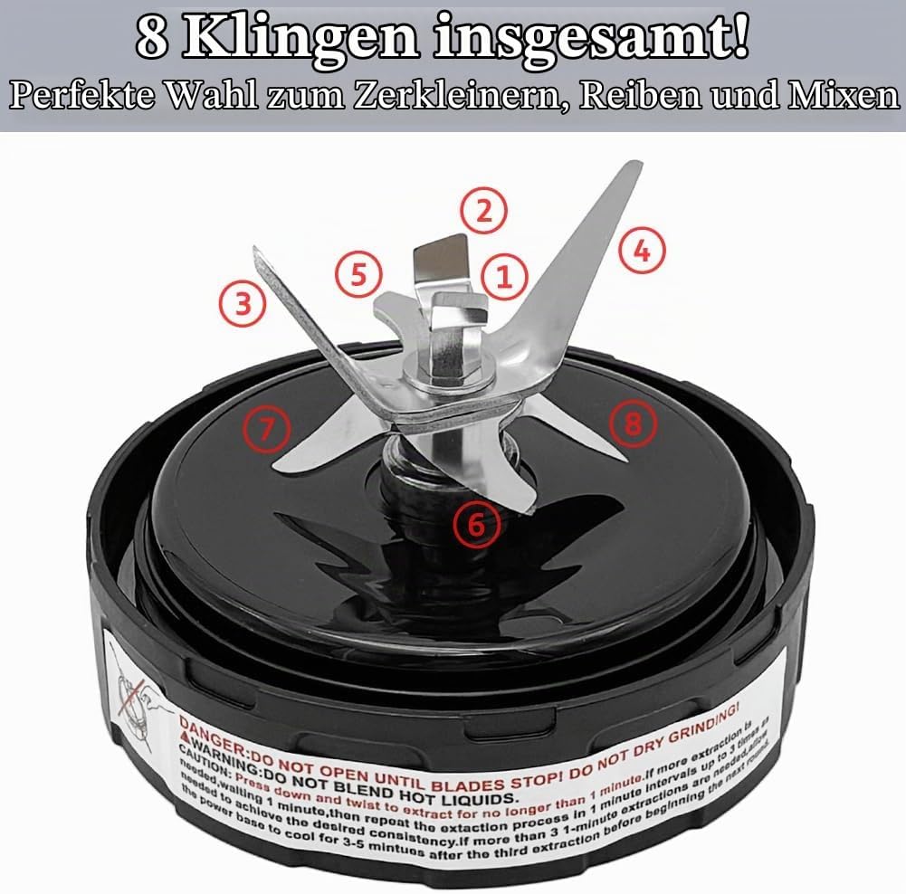 Ersatz Entsafter Klingen für Ninja Foodi Power Nutri Mixer CB350EU CB100EU CB150EU Ninja Detect Powe