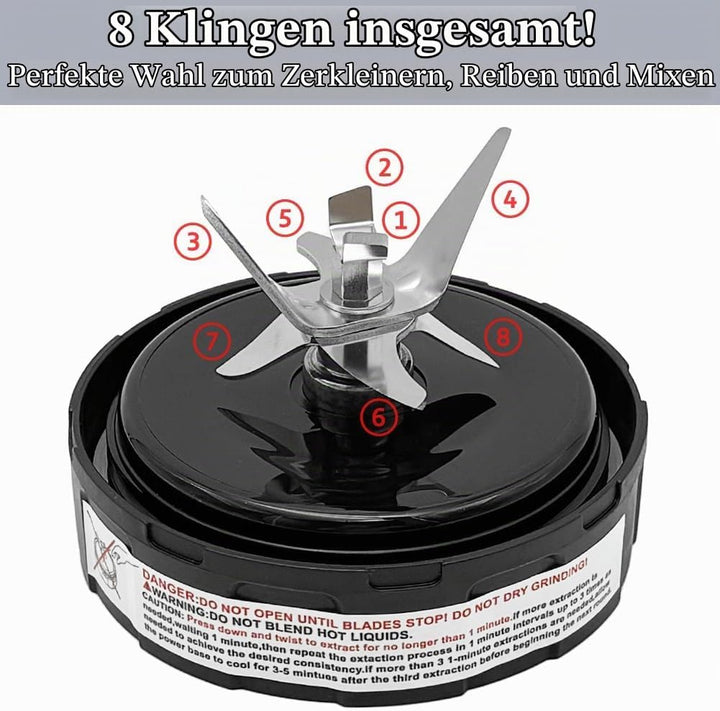 Ersatz Entsafter Klingen für Ninja Foodi Power Nutri Mixer CB350EU CB100EU CB150EU Ninja Detect Powe