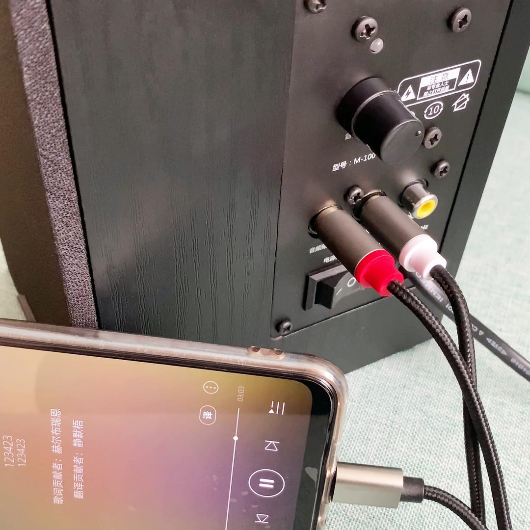 Froggen Typ C auf 2X RCA Audio Kabel, Typ-C-Stecker auf 2 Cinch-Stecker, USB-C-Stecker auf 2 Cinch-S