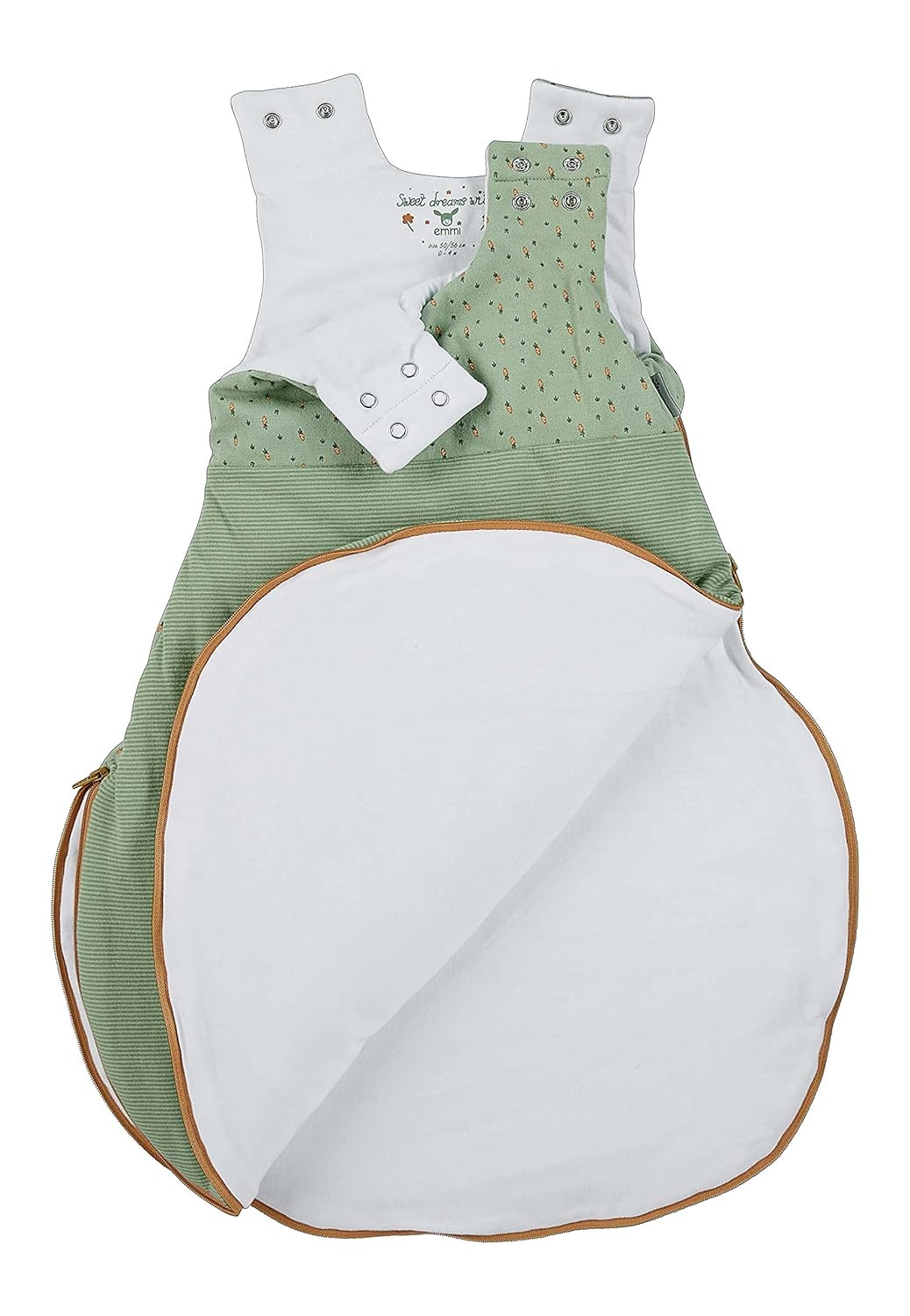 Sterntaler Baby Schlafsack Esel Emmilius, Jersey, Mittelgrün mit Applikation, Reissverschluss und Dr