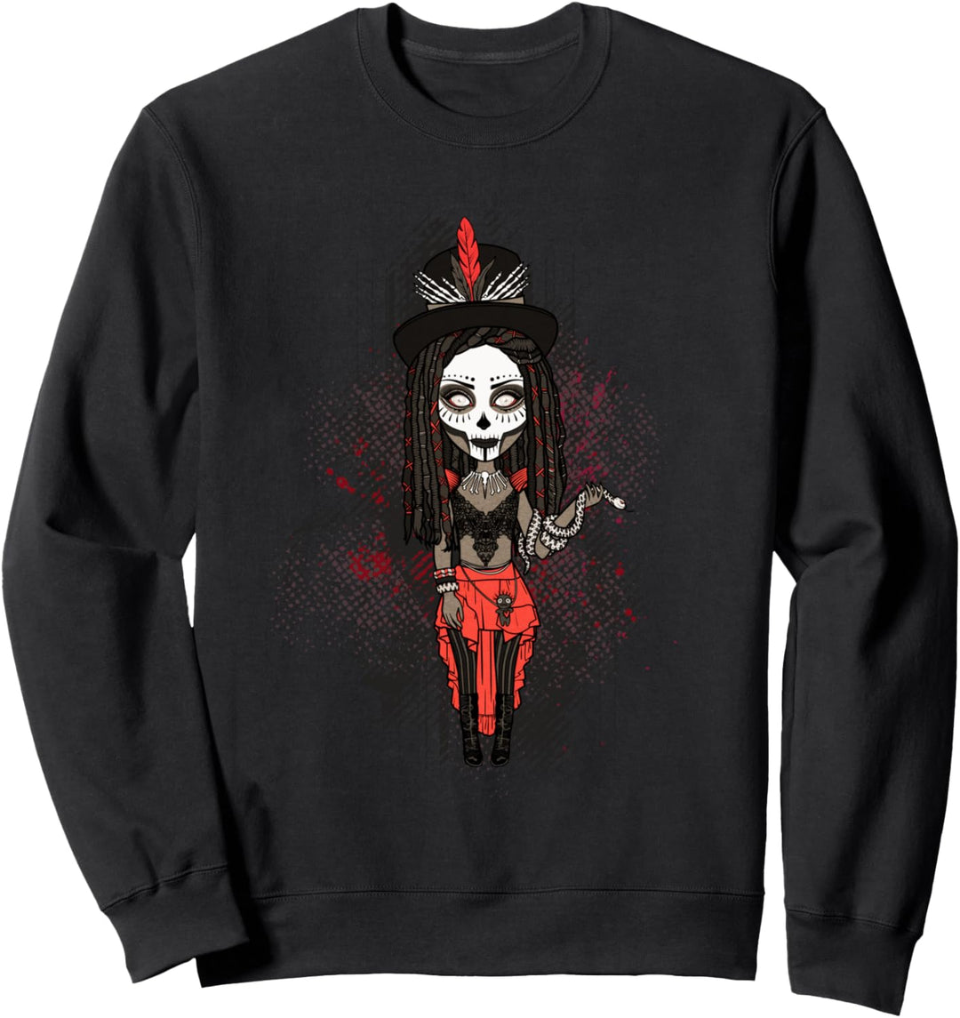 Pastel Gothic Emo Anime Halloween Puppe Voodoo Girl Doll Sweatshirt