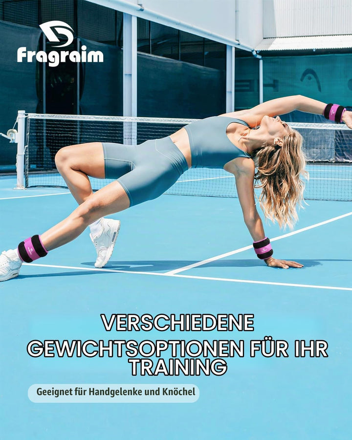 Fragraim Gewichtsmanschetten Fuss, Fussgewichte,Handgelenk Gewichte 1/2/3/4/5/6/10KG 1 Paar, Gewicht