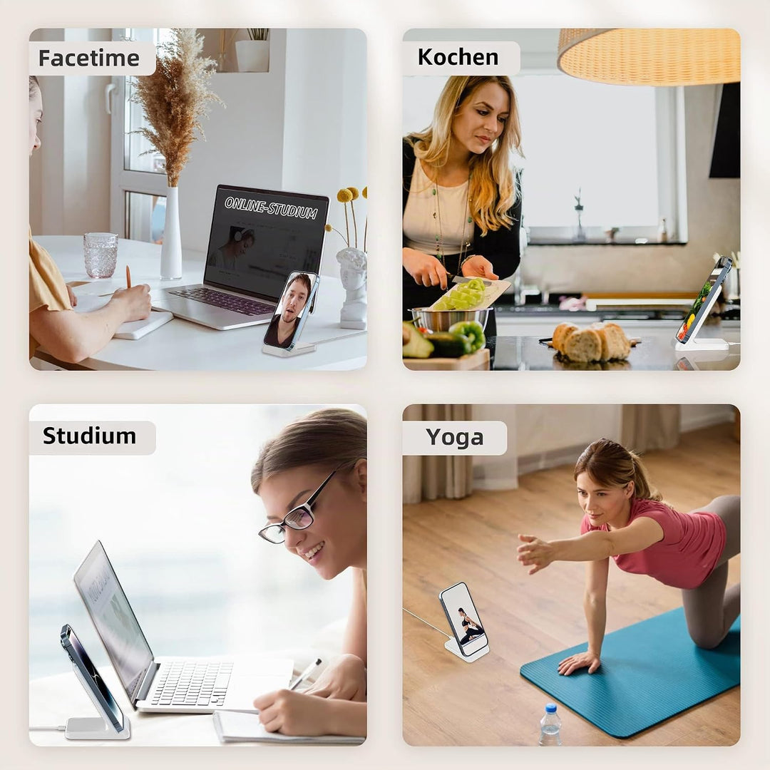 Wireless Charger, Zestiq 15W Induktive Ladestation Handy Ständer, Schnelles Kabelloses Ladegerät für