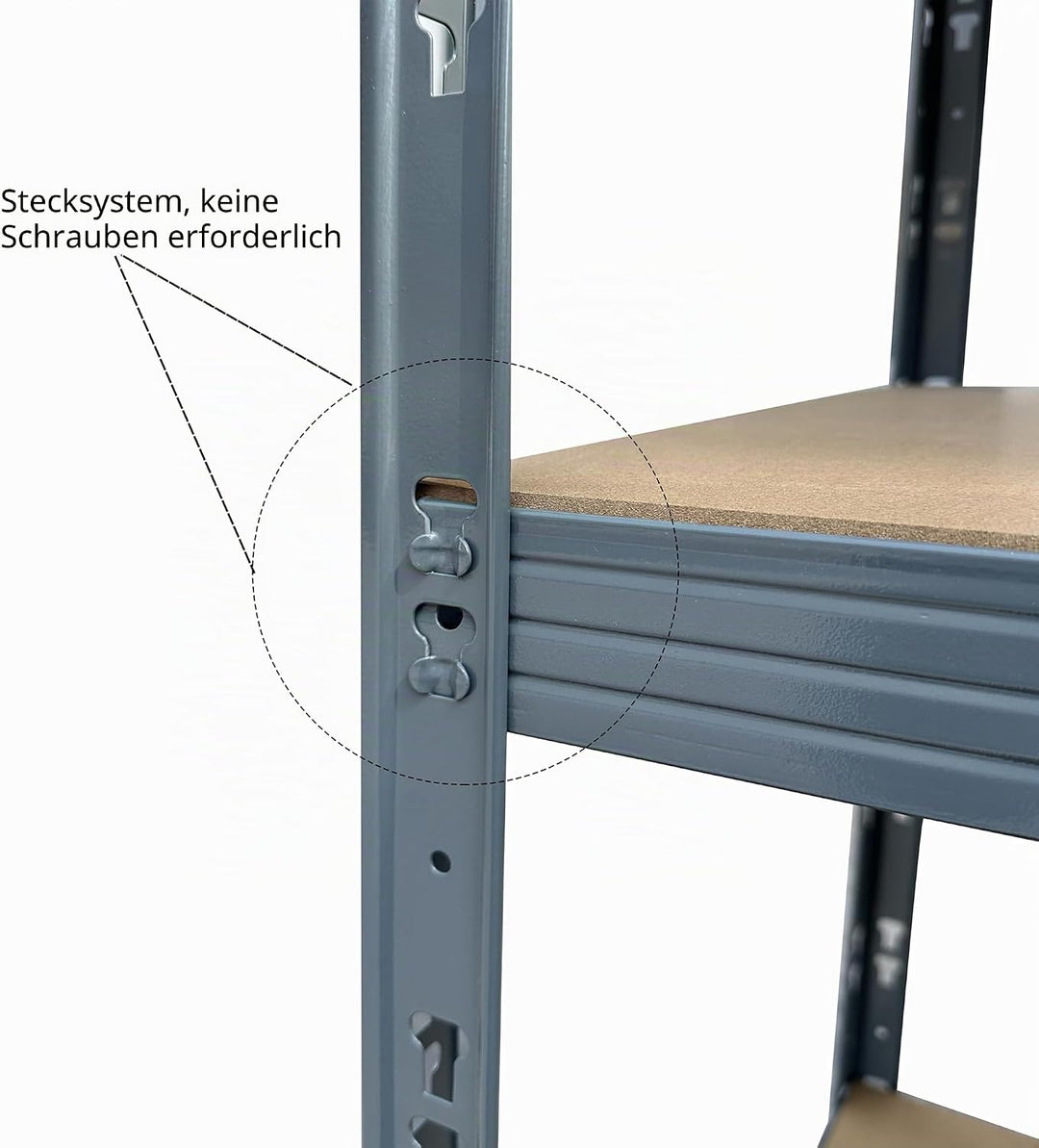 METRO Professional Schwerlastregal KBT140, Metall, 140 x 40 x 140 cm, Fachlast 400 kg, grau
