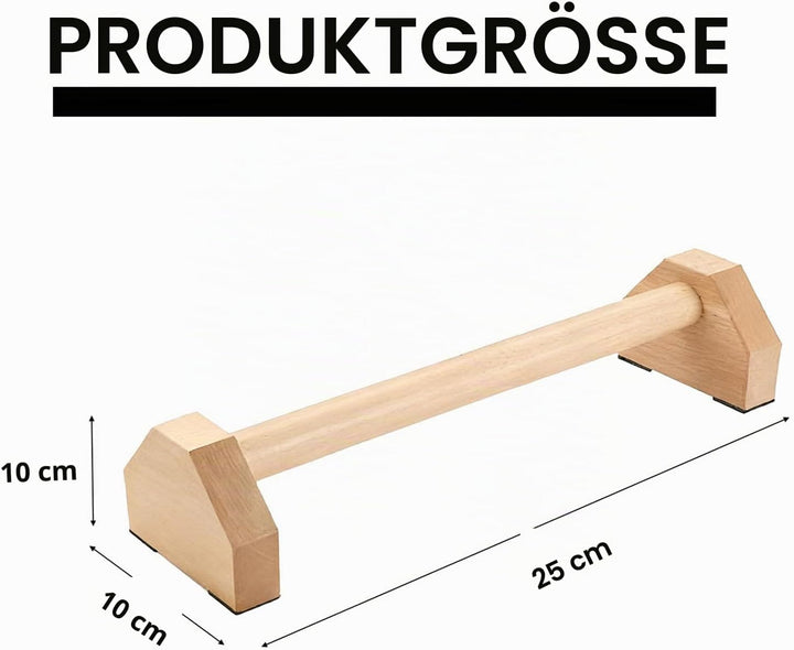 Liegestützgriffe, 2 Push Up Bars, Handstandstange, Holz Parallettes, mit Zwei Abnehmbaren Griffschla