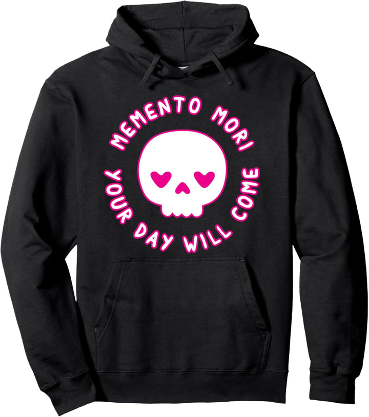 Pastel Goth Kawaii Punk Memento Mori Cute Skull Pullover Hoodie