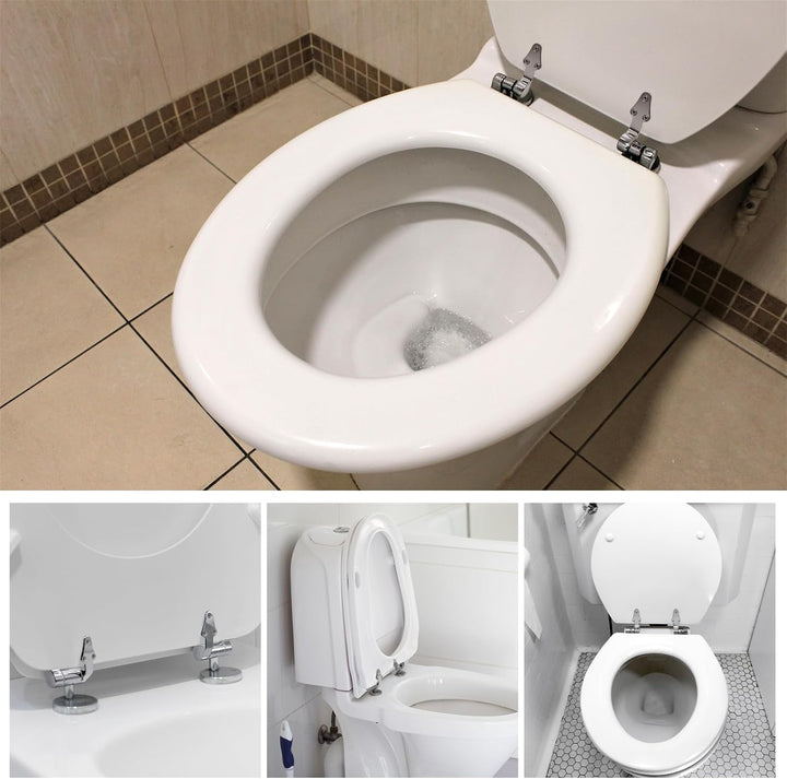 WC Sitz Scharniere Ersatzteile, Befestigungs-Set für Toilettendeckel mit Absenkautomatik, WC Sitz So