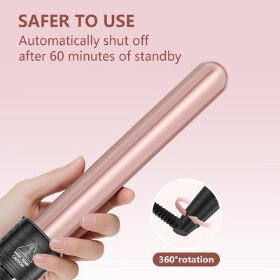 NWOUIIAY 6-in-1 Lockenstab-Set mit Keramikbeschichtung Vielseitige Lockenstäbe mit Austauschbaren Au