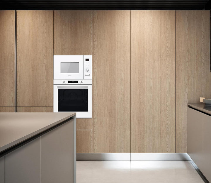 EDESA Mikrowelle EMW-2020-IG WH mit Einbau, 20 l, 800 W und Grill, 1000 W, Innengehäuse aus Edelstah