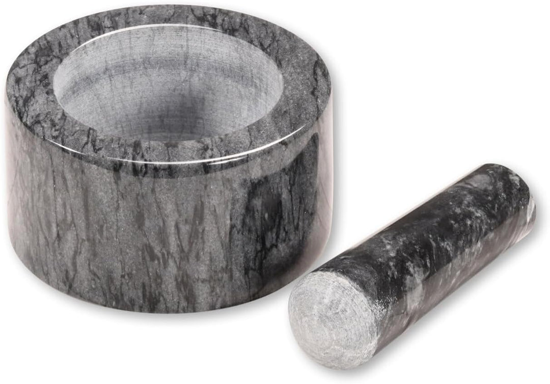 KESPER | Mörser, Material: Marmor, Masse: Ø 13 cm/Höhe: 8 cm, Farbe: Dunkelgrau | 71504, Dunkelgrau