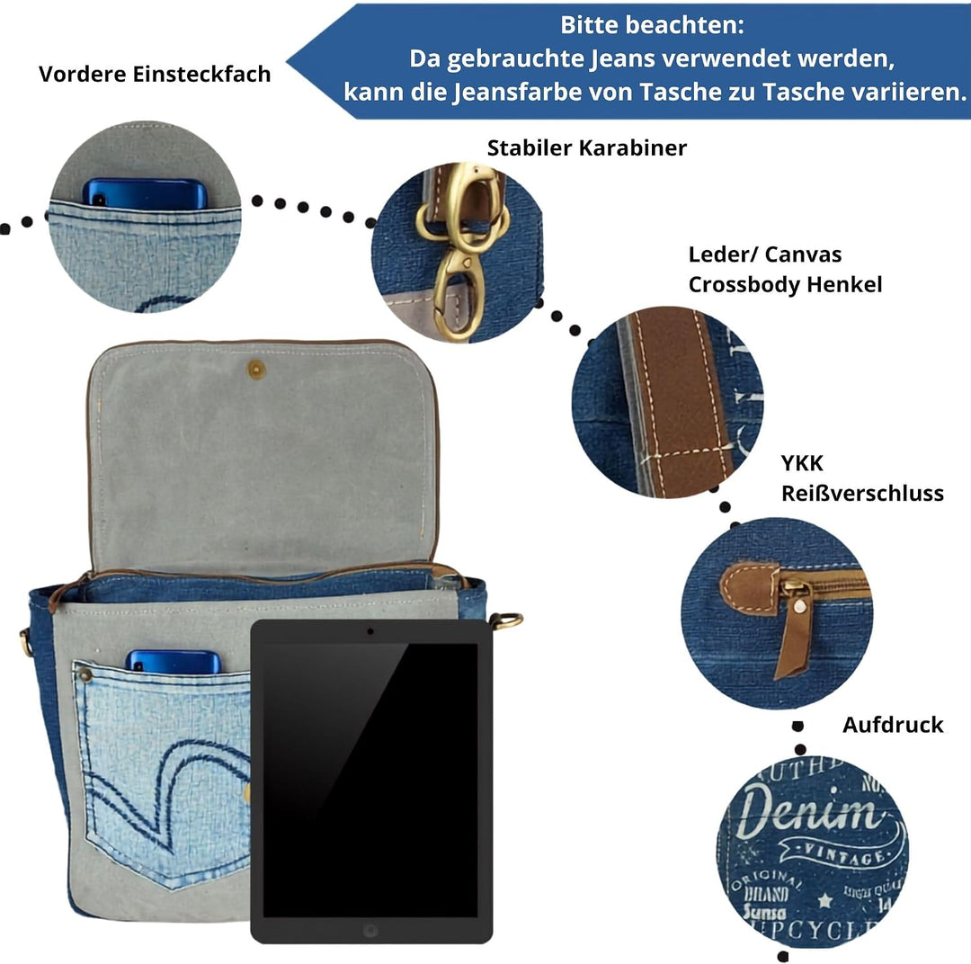 Sunsa Damen Umhängetasche. Canvas Messenger Tasche. Grosse Vintage Crossbody bag. Schultertasche und