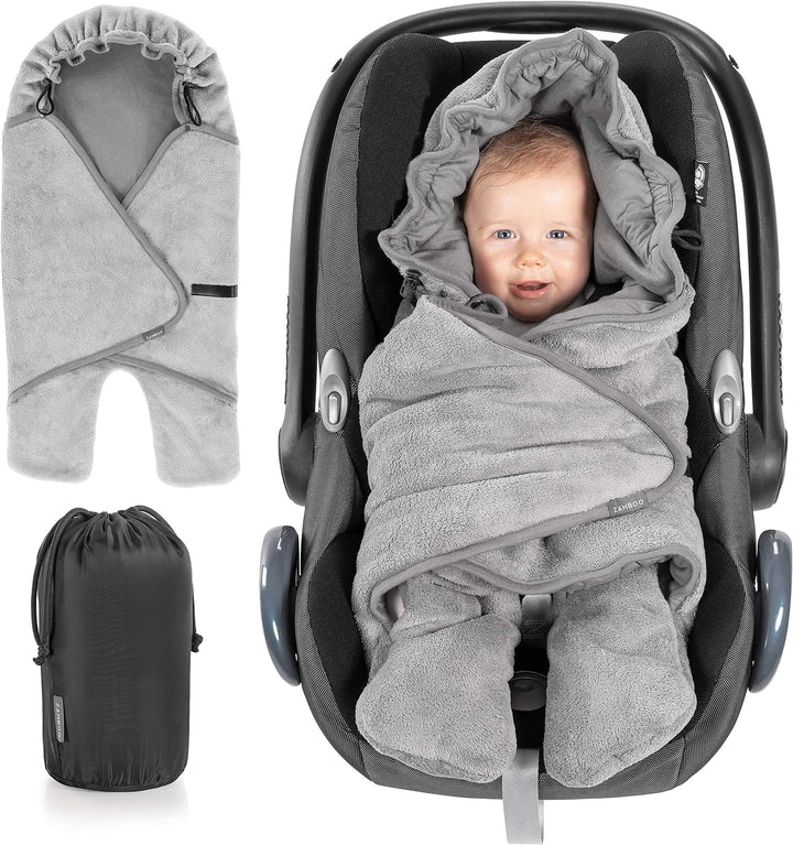 Zamboo Baby Einschlagdecke mit Füssen - Sommer - leichte Decke für Babyschalen/Autositze (passend fü