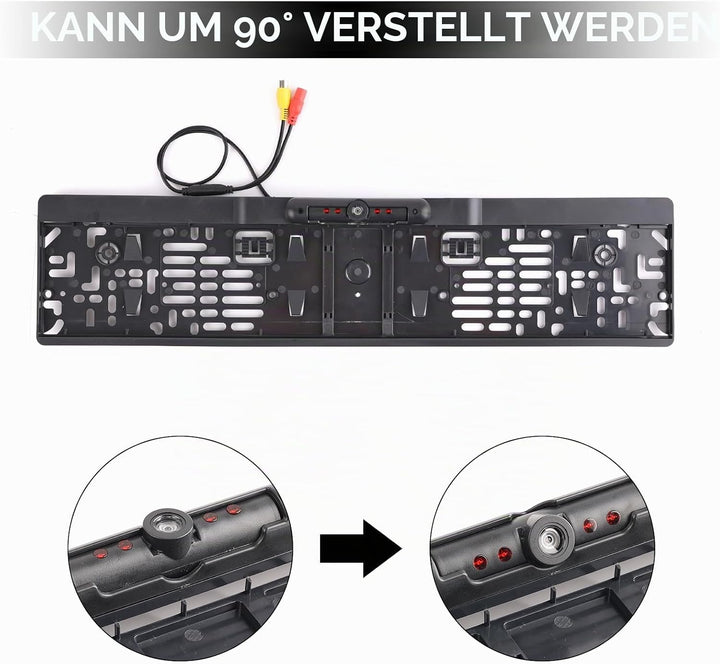 170° IR Rückfahrkamera Nummernschildhalter Kennzeichenhalter Mit Nachtsicht Wasserdicht IP67 Kennzei