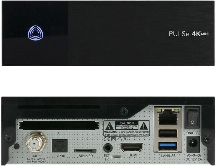 ab Pulse AB Pulse 4K Mini-UHD-Satellitenempfänger DVB-S2X-Tuner, Linux E2, Ultra HD 2160p, H.265, HD