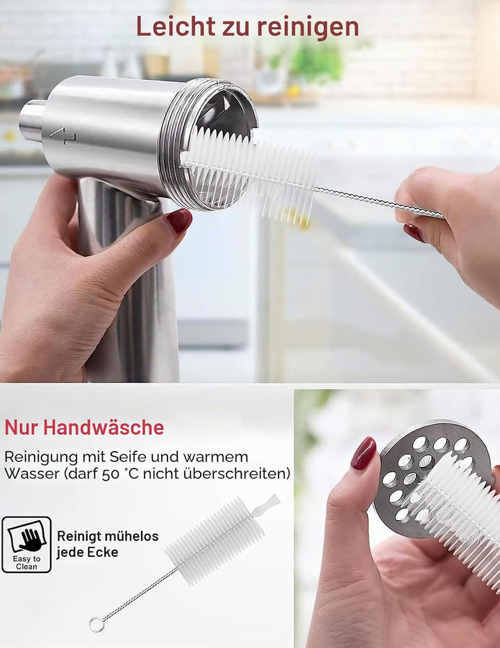 Fleischwolf Aufsatz für KitchenAid Standmixer, Edelstahl Fleischwolf Aufsatz Enthält 3 Wurstfüller,