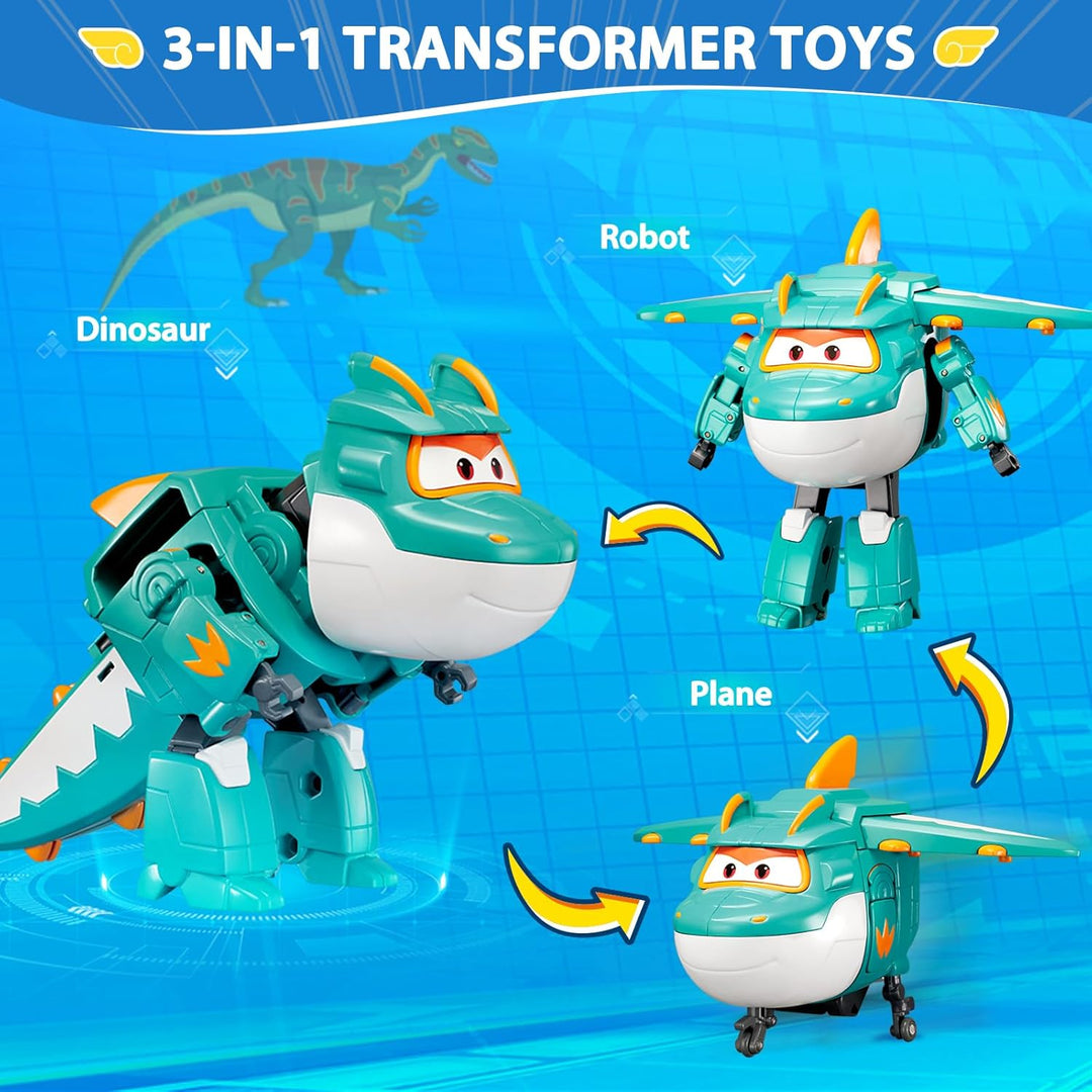 Super Wings EU770447 - Transforming Tino & Pet, ca. 14,5 cm grosse verwandelbare Spiel-Figur mit ca.