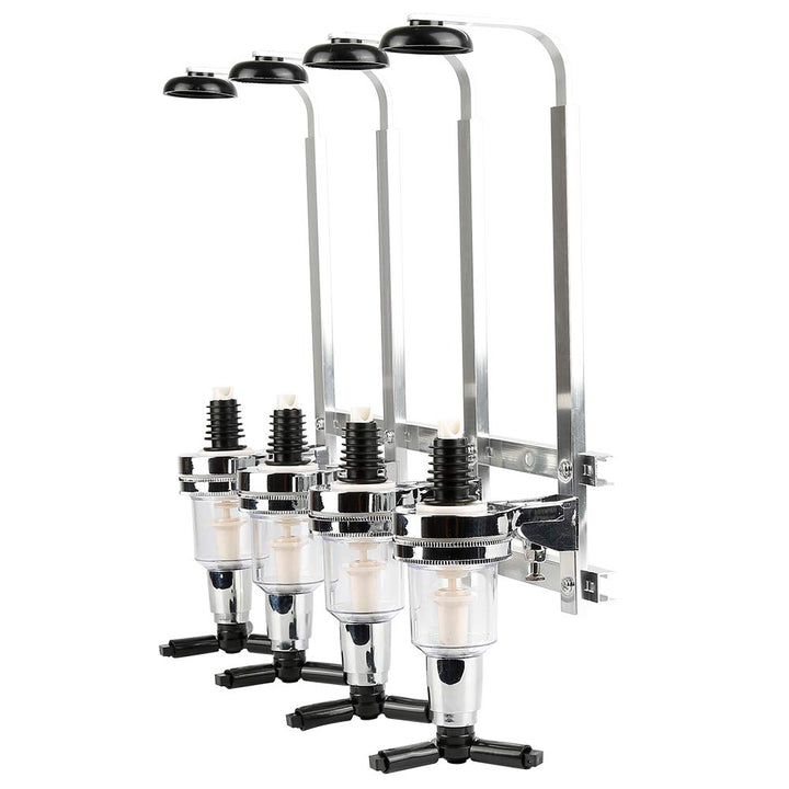 4 Flaschen Getränkeportionierer Bar Butler Wand Flaschenhalter Saft Getränkespender für Cocktail, Ba