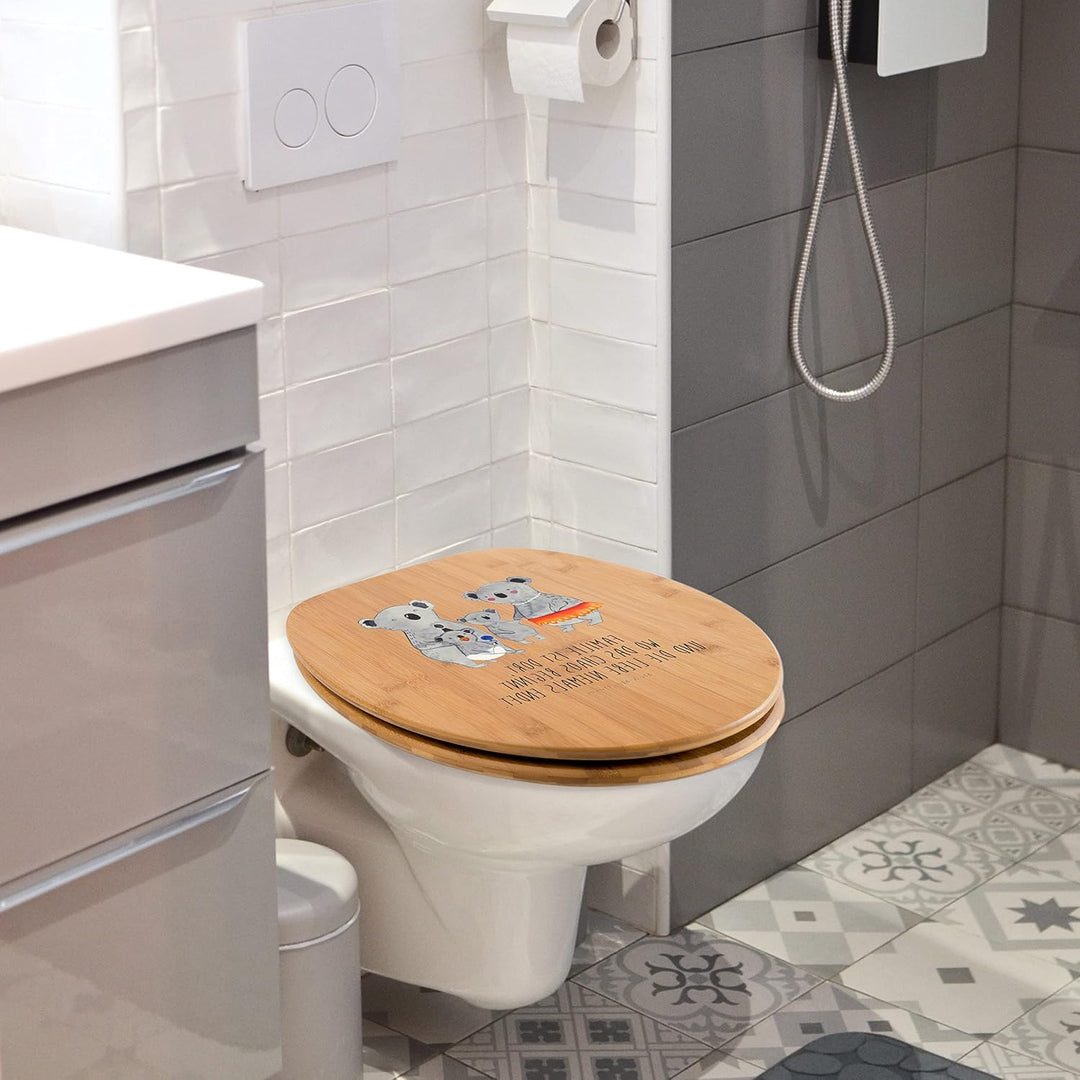 Mr. &amp; Mrs. Panda Motiv WC Sitz Koala Familie - Geschenk, Toilette, WC-Sitz, Koalas, Klodeckel, Papa,