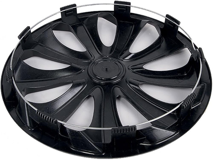 SPARCO SPC1473SVBK Sicilia 4 Stück Radzierblenden, Silber/Schwarz, 4 Stück, 14" SICILIA 14 zoll SCHW