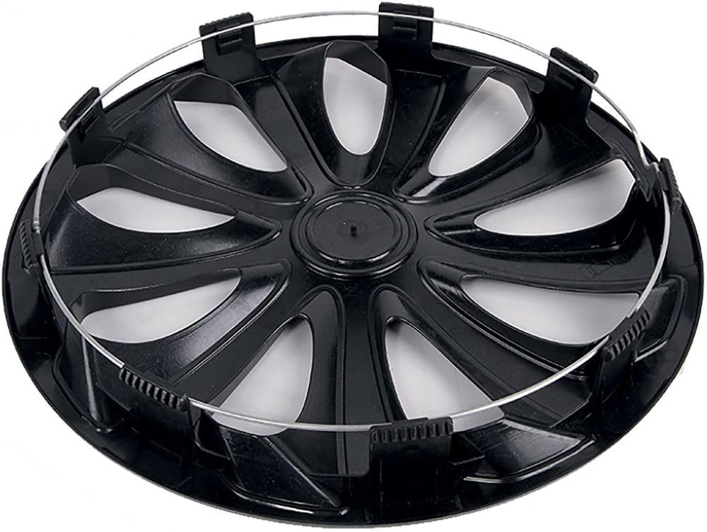 SPARCO SPC1473SVBK Sicilia 4 Stück Radzierblenden, Silber/Schwarz, 4 Stück, 14" SICILIA 14 zoll SCHW