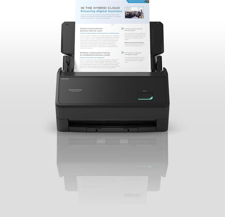 ScanSnap iX2400 (schwarz) A4-Scanner - Ultraschnelles 45 ppm Duplex-Scanning, automatischer Dokument