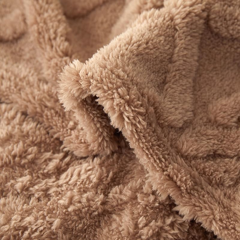 WONGS BEDDING Kuscheldecke 150x200 Wohndecke Lammdecke Flauschige Weiche Sofadecke Fleecedecke Couch