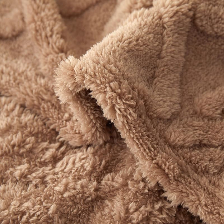 WONGS BEDDING Kuscheldecke 150x200 Wohndecke Lammdecke Flauschige Weiche Sofadecke Fleecedecke Couch