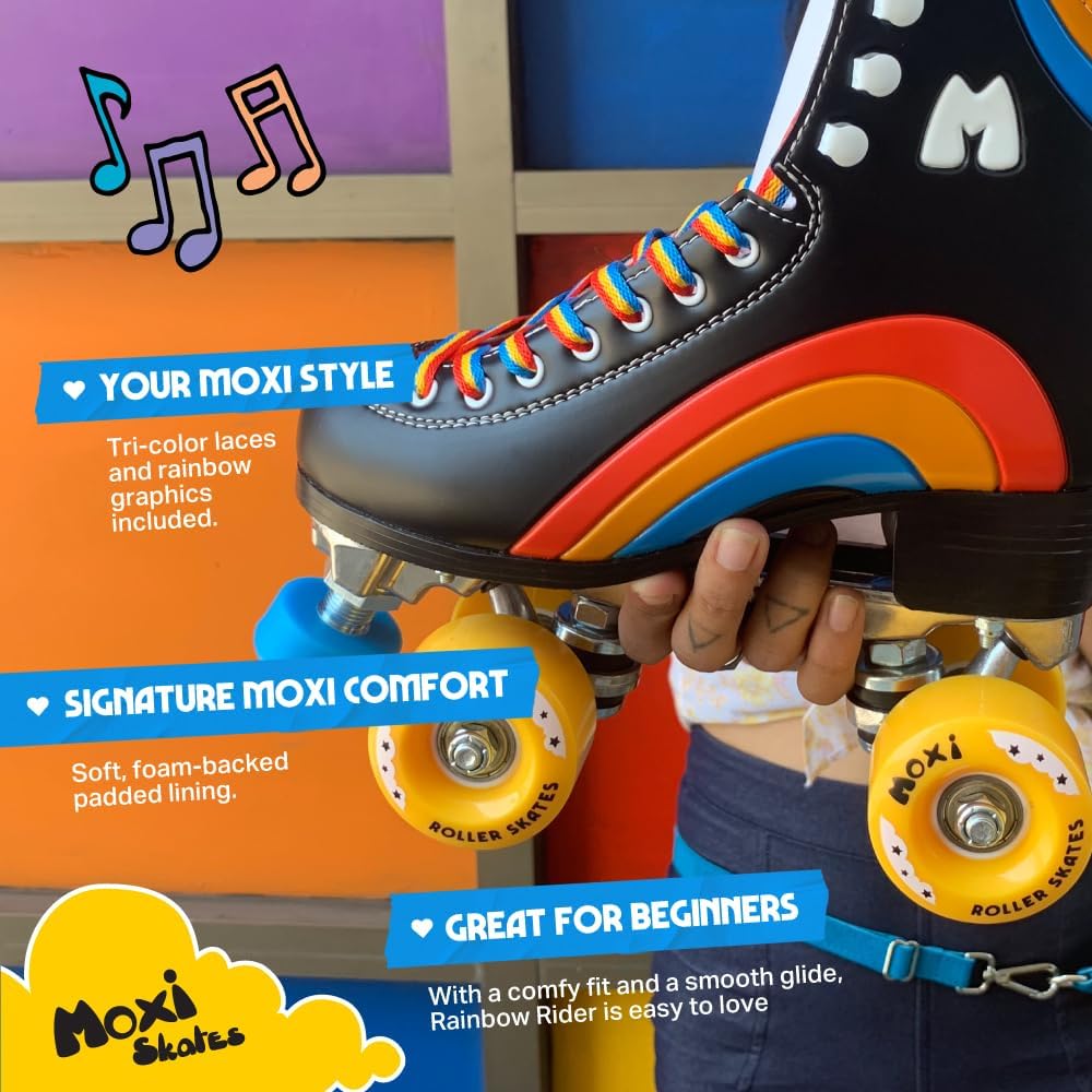Moxi Skates – Regenbogenreiter – Lustige und modische Rollschuhe für Damen