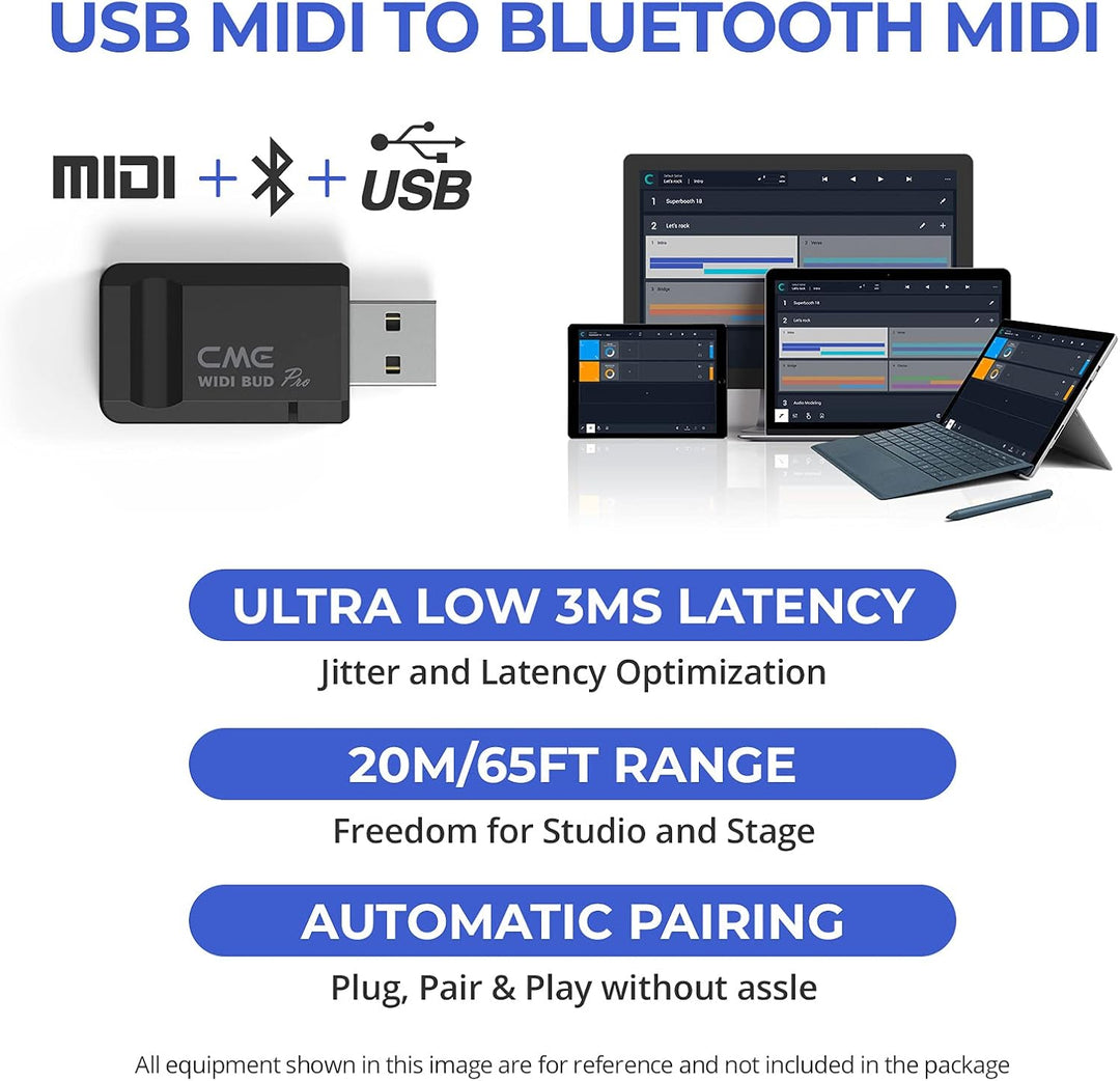 CME WIDI Bud Pro - Bluetooth-MIDI-Schnittstelle für iOS, MacOS, Windows, Android, ChromeOS, Linux, P