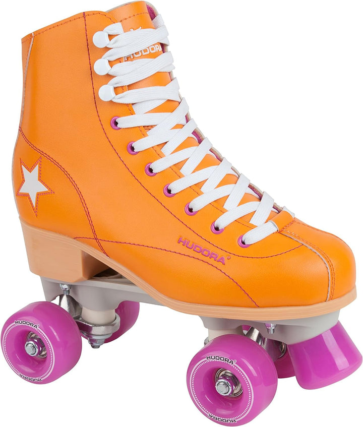 HUDORA Disco Rollerskates Rollschuh Orange/Lila 36 Rollschuh, Orange/Lila 36 Rollschuh