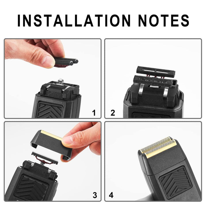 Ersatz Rasierköpfe kompatibel mit Wahl Foil Shaver (Black/2) Schwarz / 2, Schwarz / 2