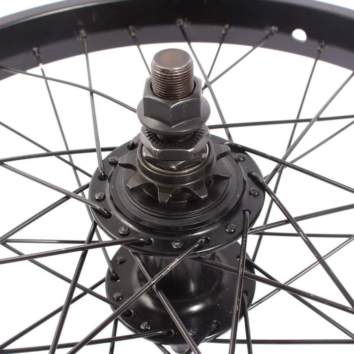 KHE 18" Zoll BMX Hinterrad 14mm schwarz Alu BIG400 Felge 36 Loch 9T Ritzel S/B