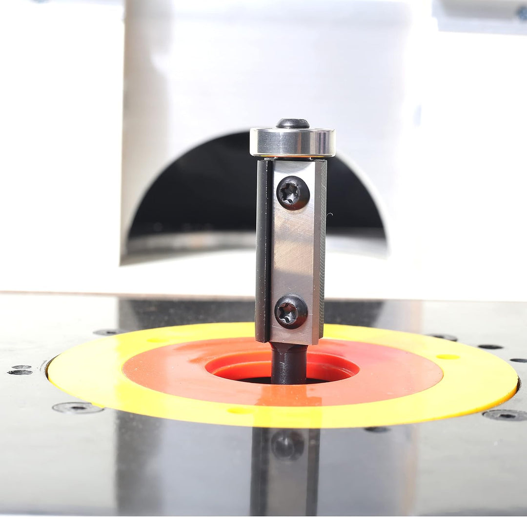 Sinoprotools Wendeplatten Bündigfräser,8mm Schaft Bündiger Fräser Schnittlänge 40mm,mit Austauschbar