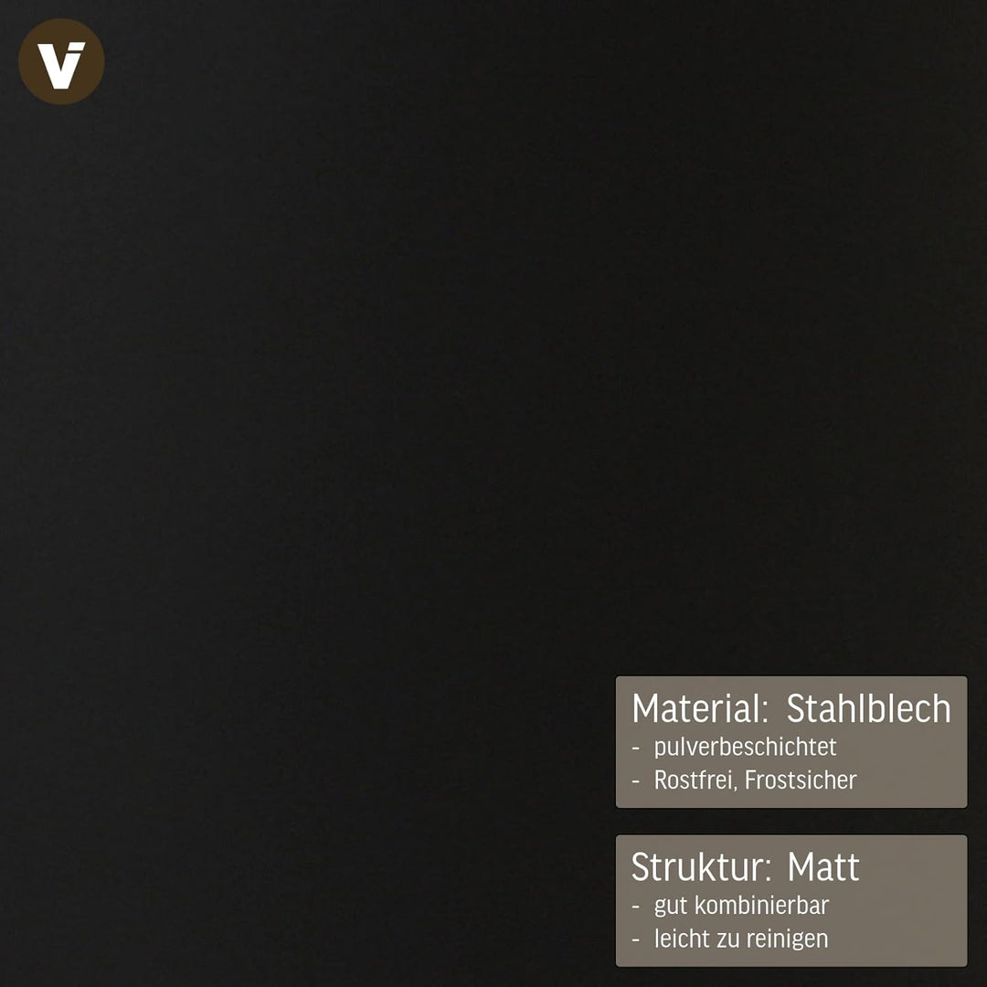 VIVANNO Blumentopf auf Ständer mit Beinen Füssen Elevate Square 79 cm, Schwarz, 79x25x25 cm Square
