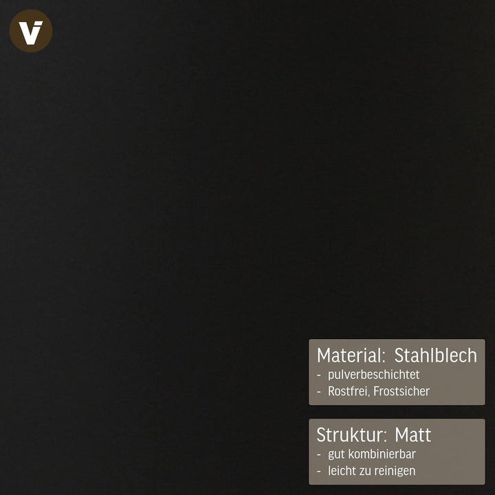 VIVANNO Blumentopf auf Ständer mit Beinen Füssen Elevate Square 79 cm, Schwarz, 79x25x25 cm Square