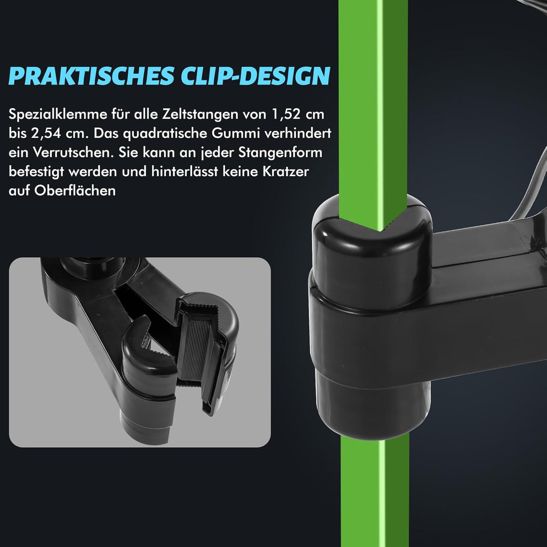 Grow Ventilator mit Clip 20W, Oszillierender Wachsen Growzelt Clip Lüfter, 2 Geschwindigkeiten, Grow