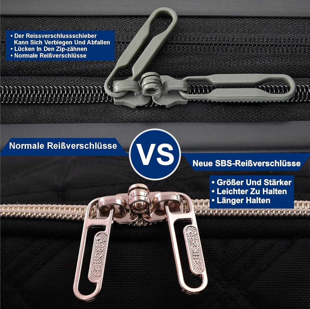 Aerolite Ryanair Handgepäck, 40 x 20 x 25 cm, maximale Grösse, zugelassen, Reisegepäck, leicht, Schu